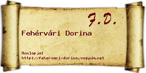 Fehérvári Dorina névjegykártya